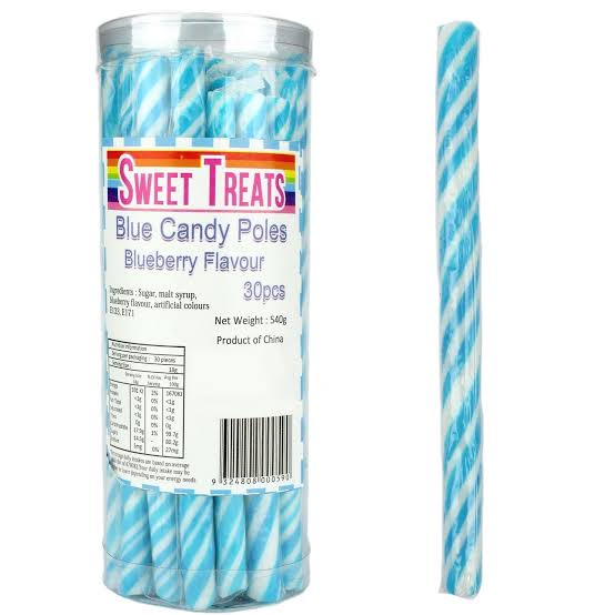 Sweet Treats Blueberry Candy Poles 30pc