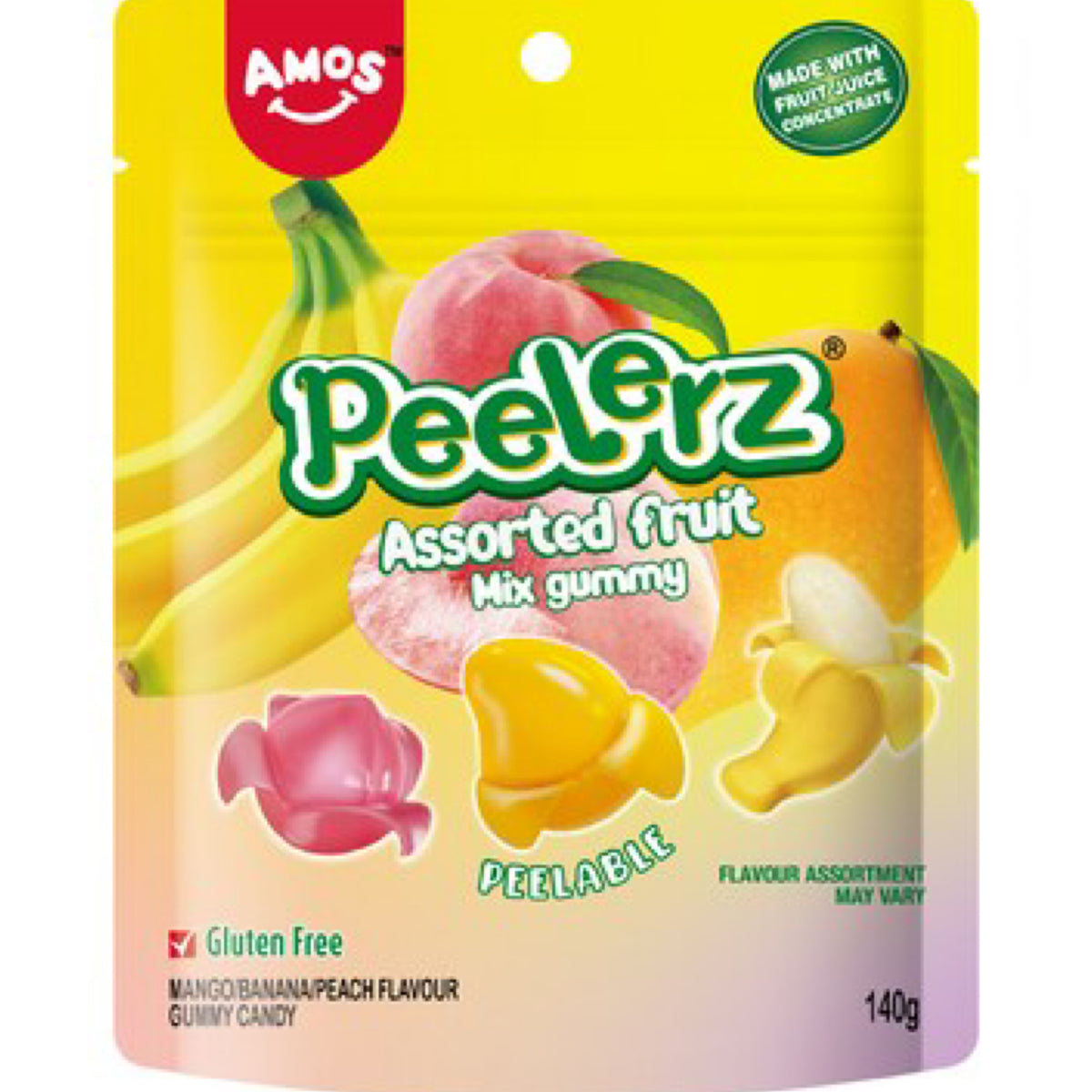 Amos Peelerz Assorted Fruit Mix 140g
