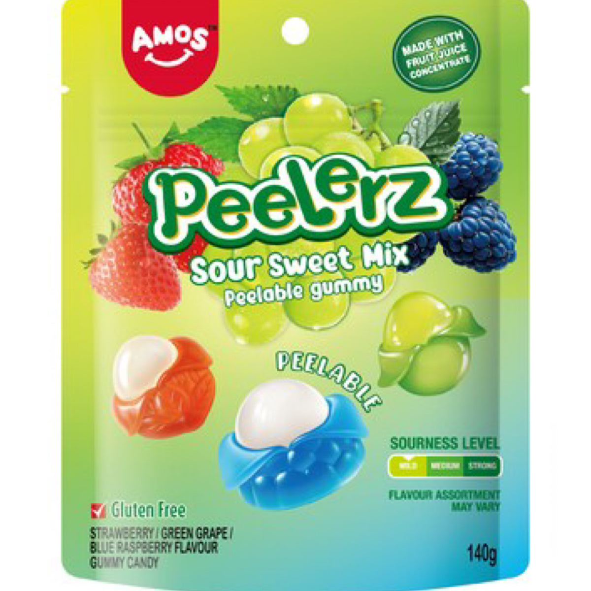 Amos Peelerz Sour Sweet Mix 140g