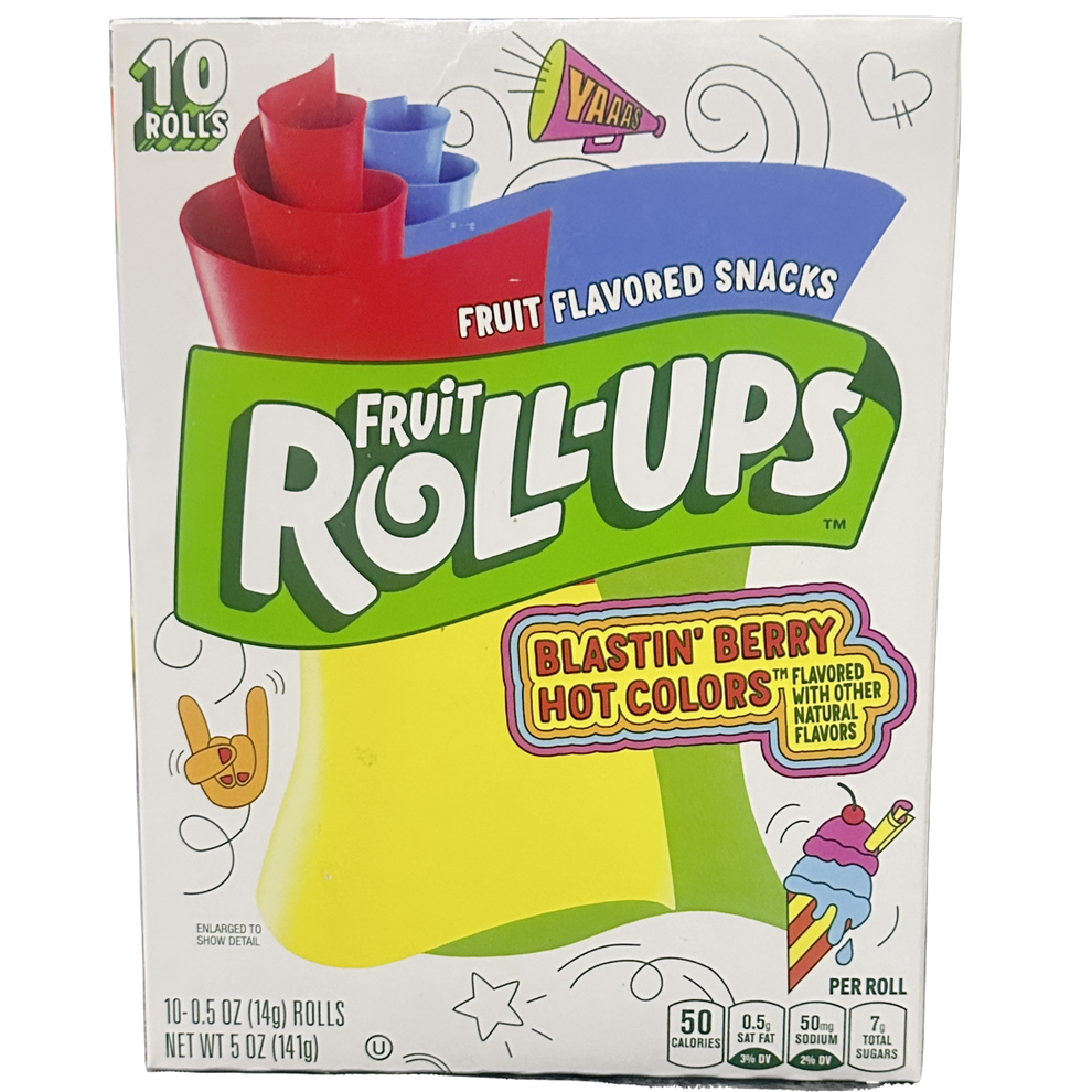 U.S Fruit Roll Ups Blastin' Berry Hot Colours 10 pack Candy Landz Darwin