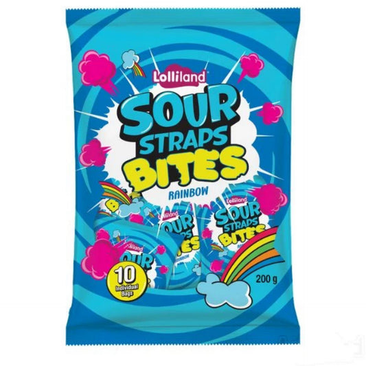 Lolliland Rainbow Sour Straps Bites 200g
