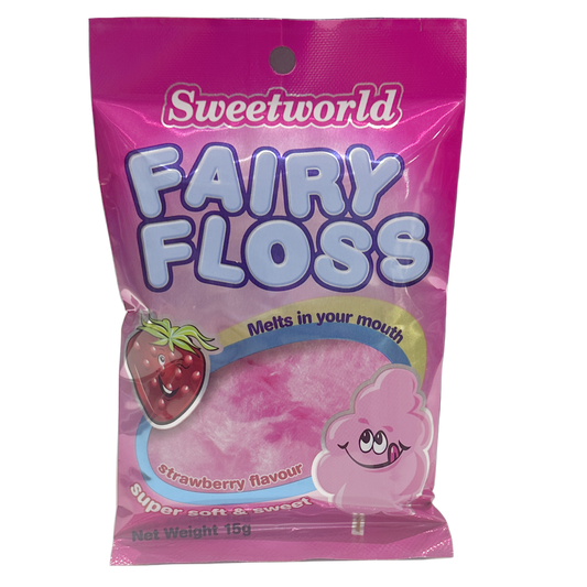 Sweetworld Strawberry Fairy Floss 15g