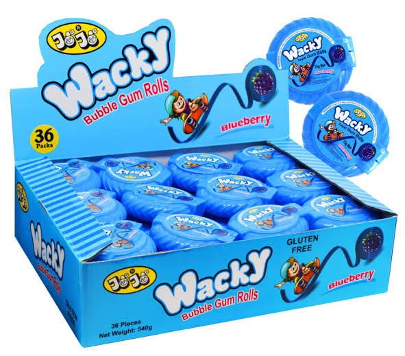 Jojo Wacky Blueberry Bubblegum Tape Roll 36pc