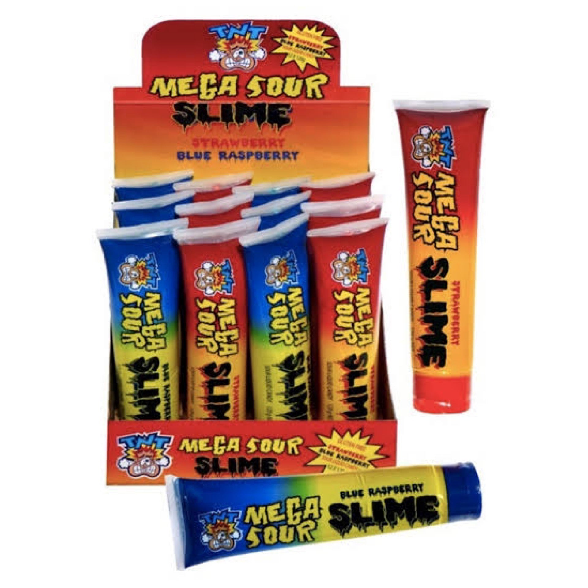 TNT Mega Slime Blue Raspberry & Strawberry 12 pack – Candy Landz Darwin