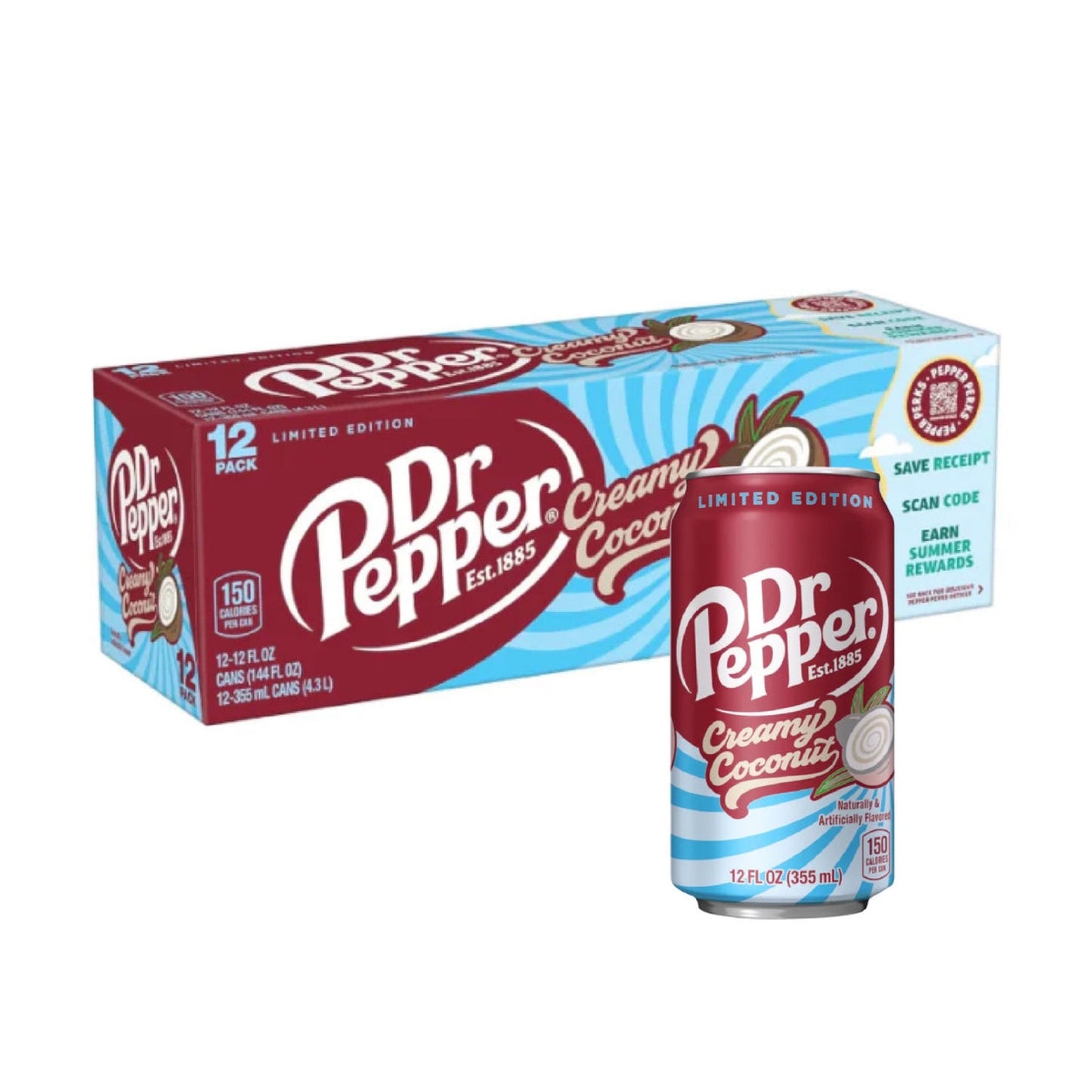 Dr Pepper Creamy Coconut 355ml 12 pack