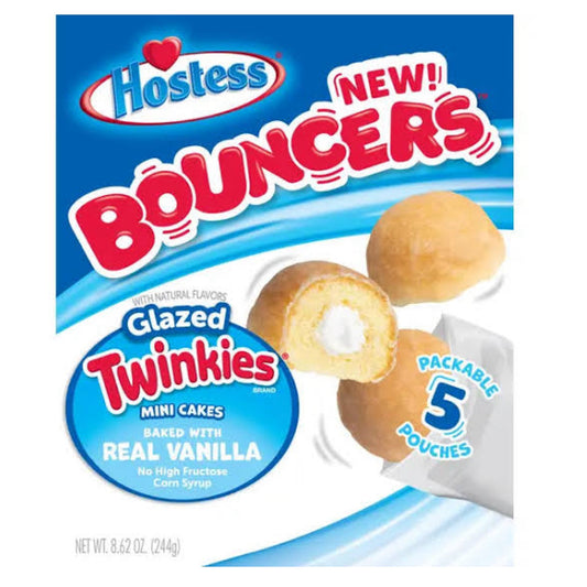 Hostess Bouncers Glazed Twinkies 5 pouches 244g