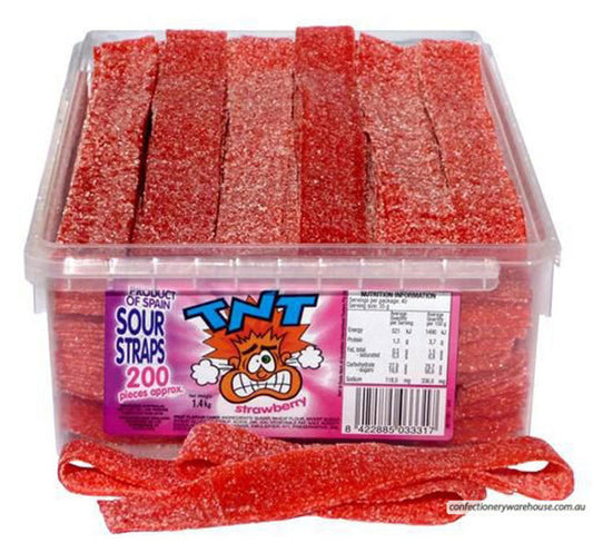 TNT Sour Straps Strawberry 200 pack