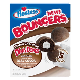 Hostess Bouncers Glazed Chocolate Ding Dong 5 pack