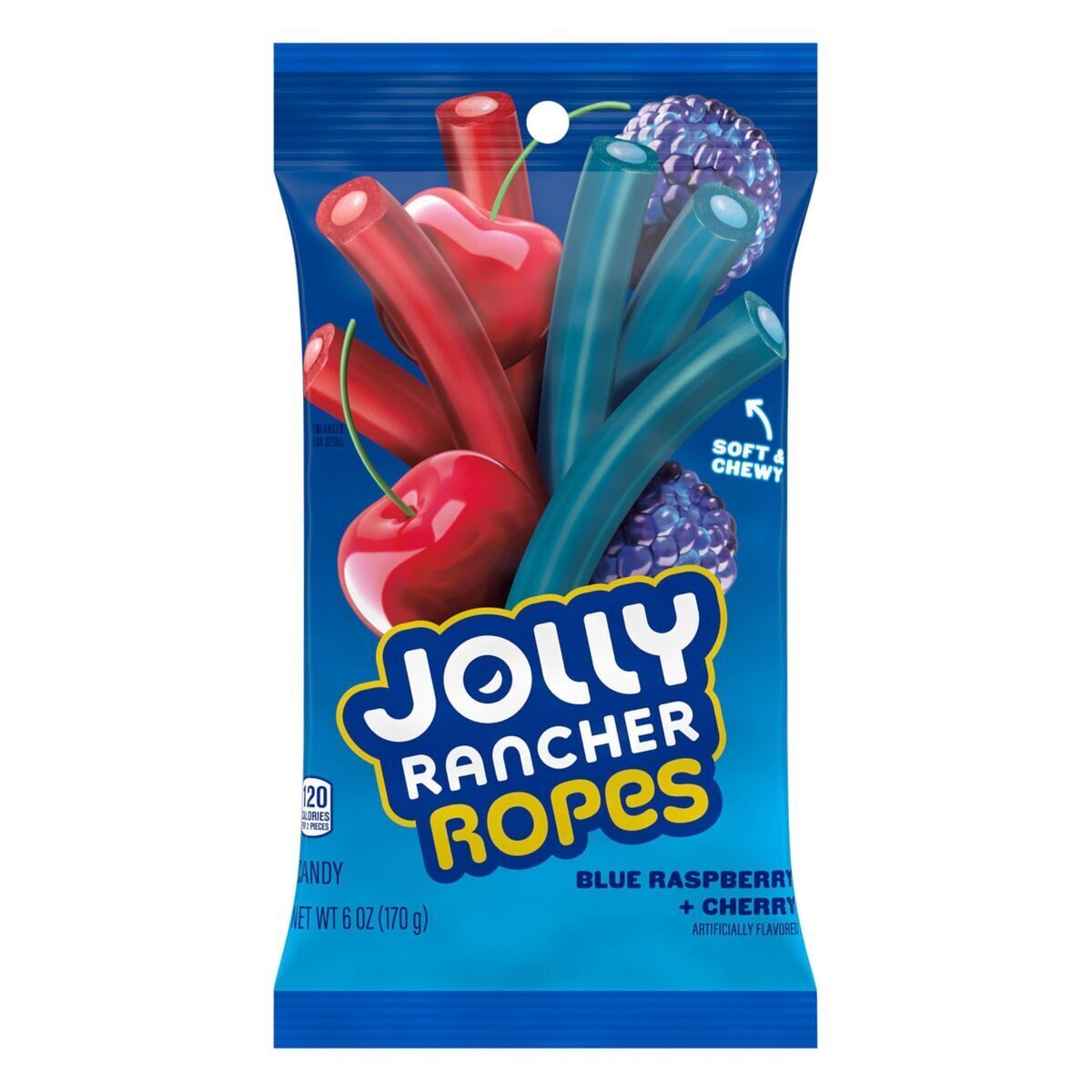 Jolly Rancher Ropes Blue Raspberry & Cherry 170g